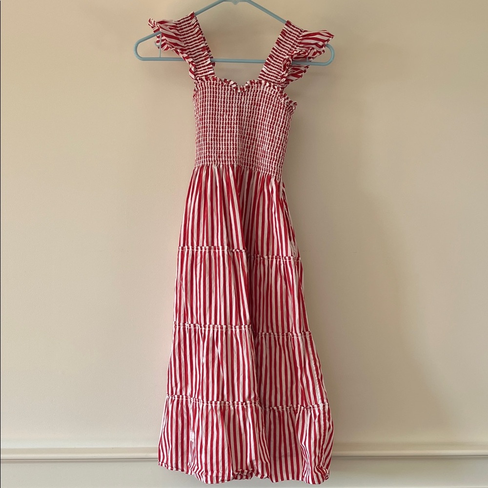 Hill House Red and White Striped Dress